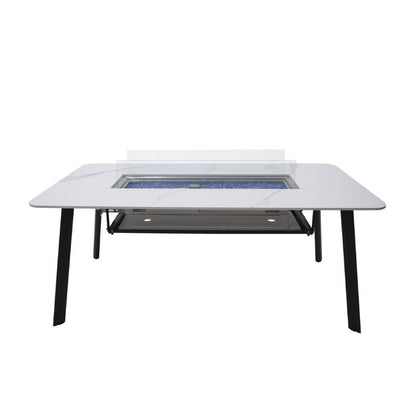 Elementi Plus Oslo Dining Fire Table windscreen Silo