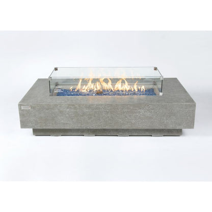 Elementi Plus Riviera Fire Table with Flame front Angle Silo