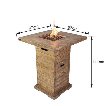 Elementi Rova Fire Bar Table Dimension