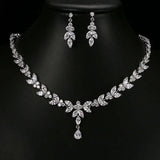 Emmaya Jewelry Set with Necklace & Cubic Zircon Stud Earrings