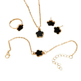 Five Piece Petal Clover Jewelry Set