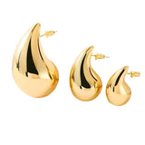 Gold Chunky Waterdrop Earrings