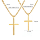 Cross Pendant Necklace - Hip-Hop Style Link Chain for Men and Women