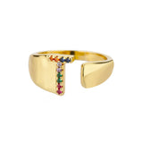 Adjustable Stainless Rainbow Ring for Women & Men