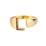 Adjustable Stainless Rainbow Ring for Women & Men