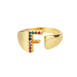 Adjustable Stainless Rainbow Ring for Women & Men