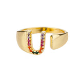 Adjustable Stainless Rainbow Ring for Women & Men