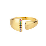 Adjustable Stainless Rainbow Ring for Women & Men