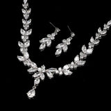 Emmaya Jewelry Set with Necklace & Cubic Zircon Stud Earrings