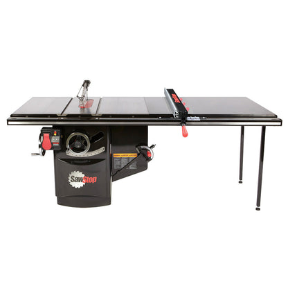 SawStop 5HP, 3ph, 230v Industrial Cabinet Saw w/52" T-Glide Advance Fence, Rails & Extension Table - ICS53230-ATGI52
