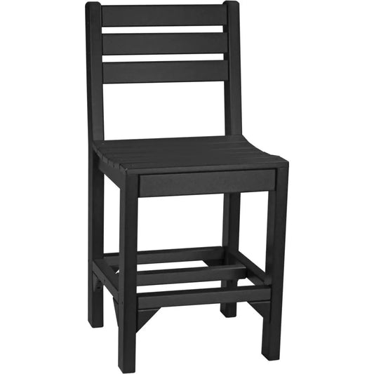 LuxCraft Counter Height Poly Adirondack Arm Chair - AACCBK