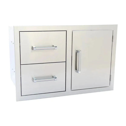 Kokomo Outdoor Kitchen Stainless Steel Two Drawer - One Door Combo - KO-ALPDC