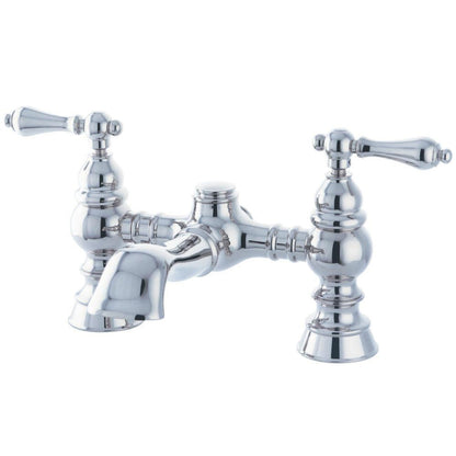 Kingston Brass Heritage Two-Handle 2-Hole Deck-Mount Clawfoot Tub Faucet in Polished Chrome - CC1131T1