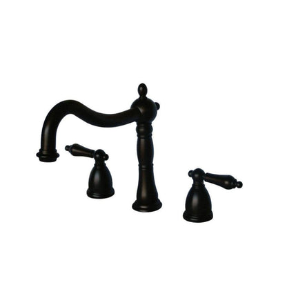 Kingston Brass Heritage Two-Handle 3-Hole Deck Mount Roman Tub Faucet - KS134