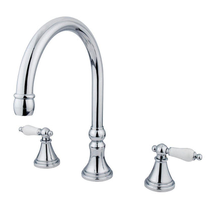 Kingston Brass Two-Handle 3-Hole Deck Mount Roman Tub Faucet - KS23