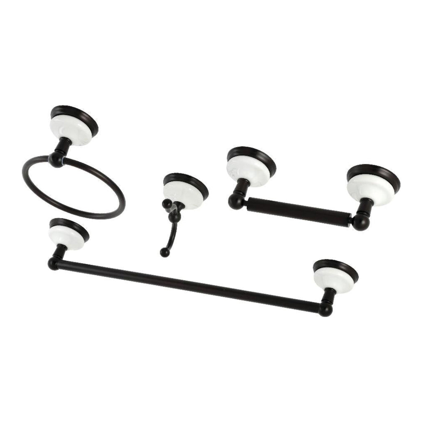 Kingston Brass Victorian 4-Piece Bathroom Hardware in Oil Rubbed Bronze - BAK1112478ORB