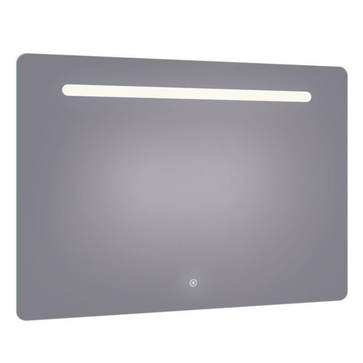 Arpella - Florence 48x36 Contemporary Lighted Mirror with Memory Dimmer and Defogger - LEDOLM4836