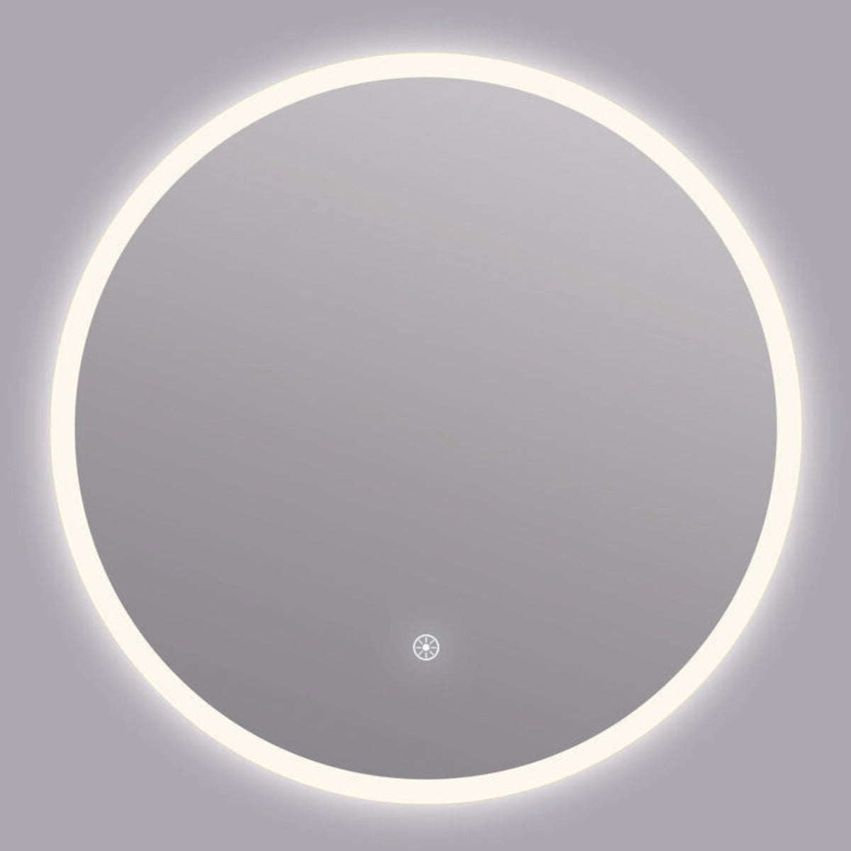 Arpella - Eva 36x36 Round Perimeter Lighted Mirror with Memory Dimmer and Defogger - LEDRD3636