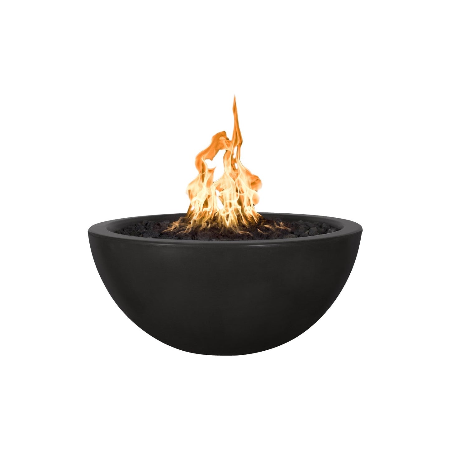 30" Luna Concrete Fire Bowl Black