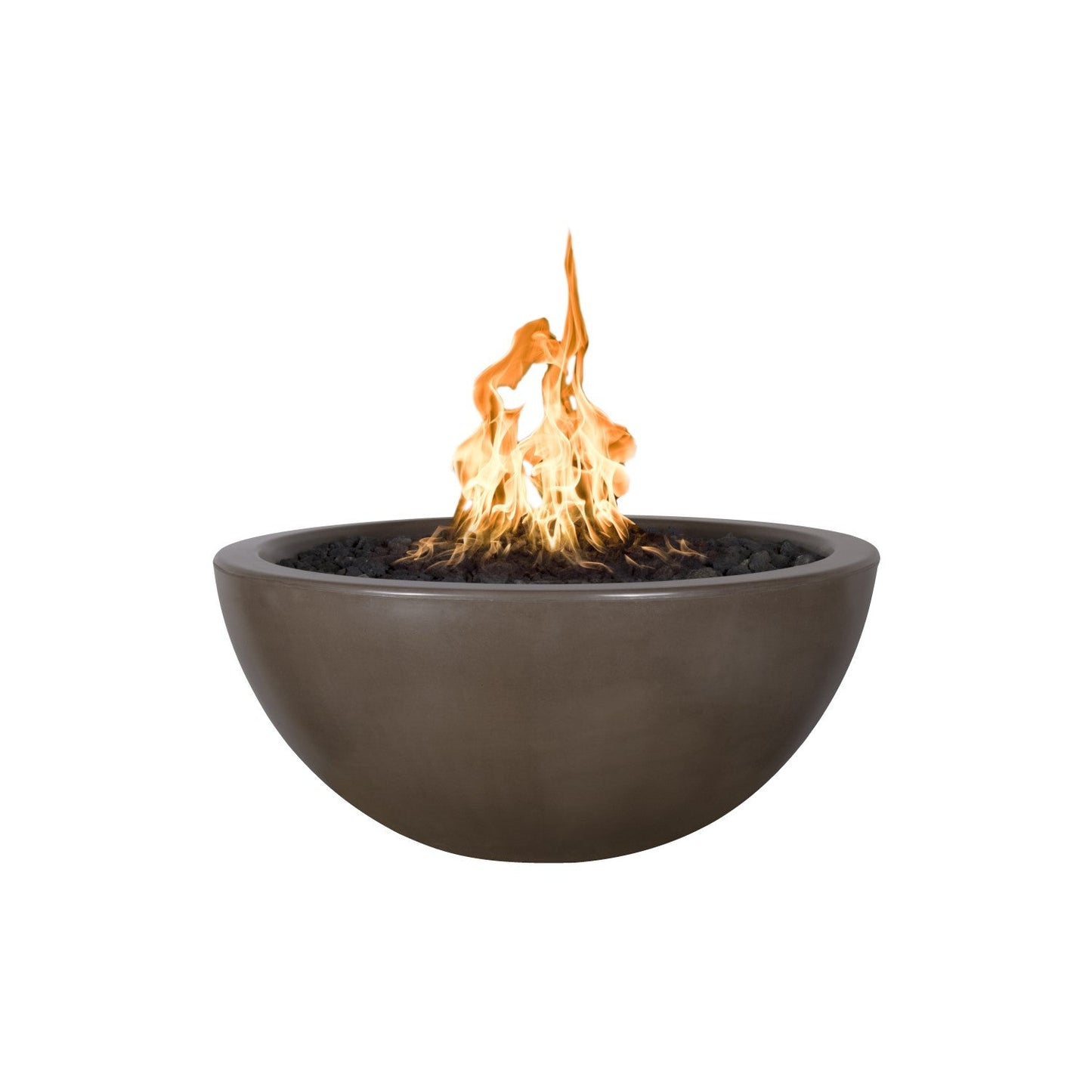 30" Luna Concrete Fire Bowl Chocolate