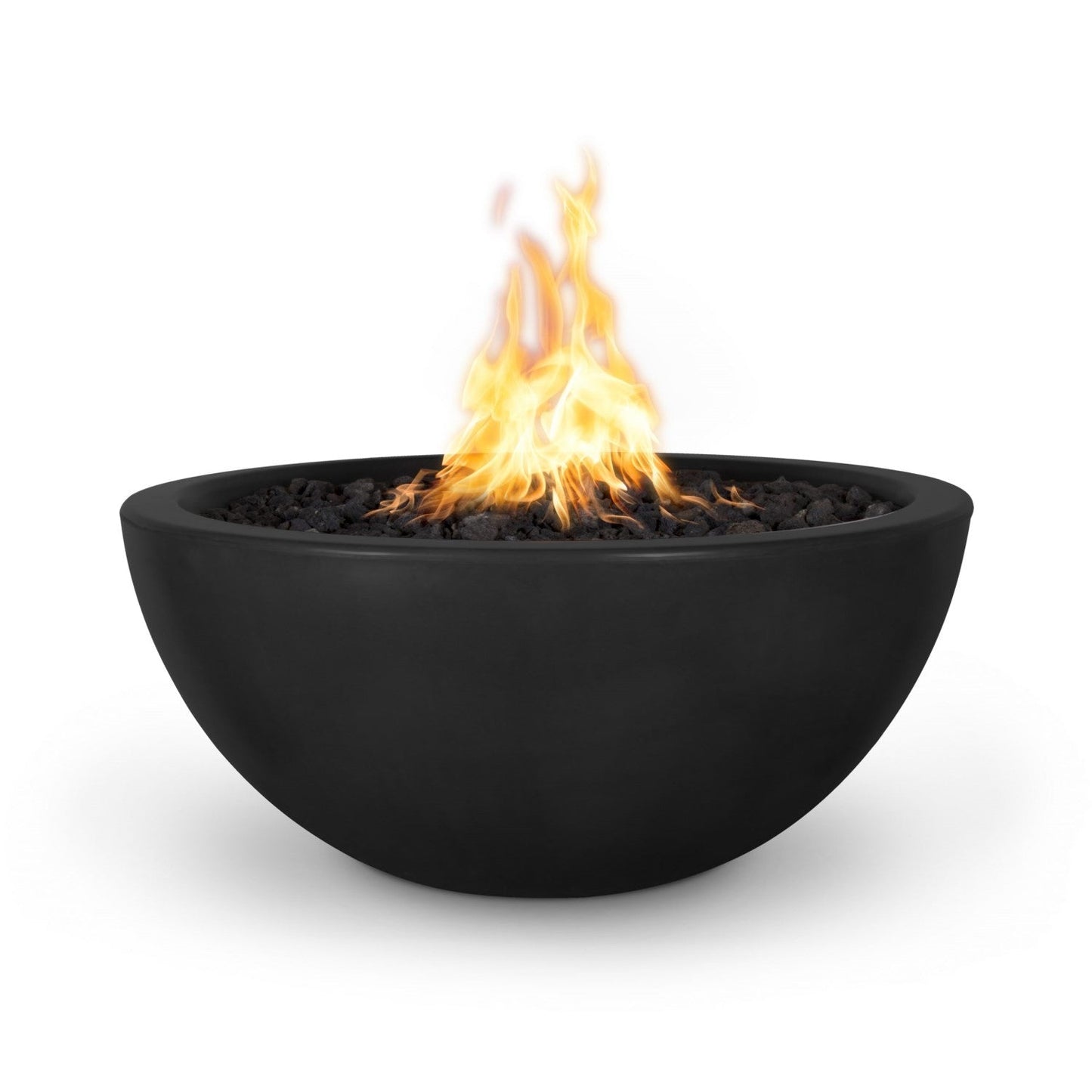38" Luna Concrete Fire Bowl Black