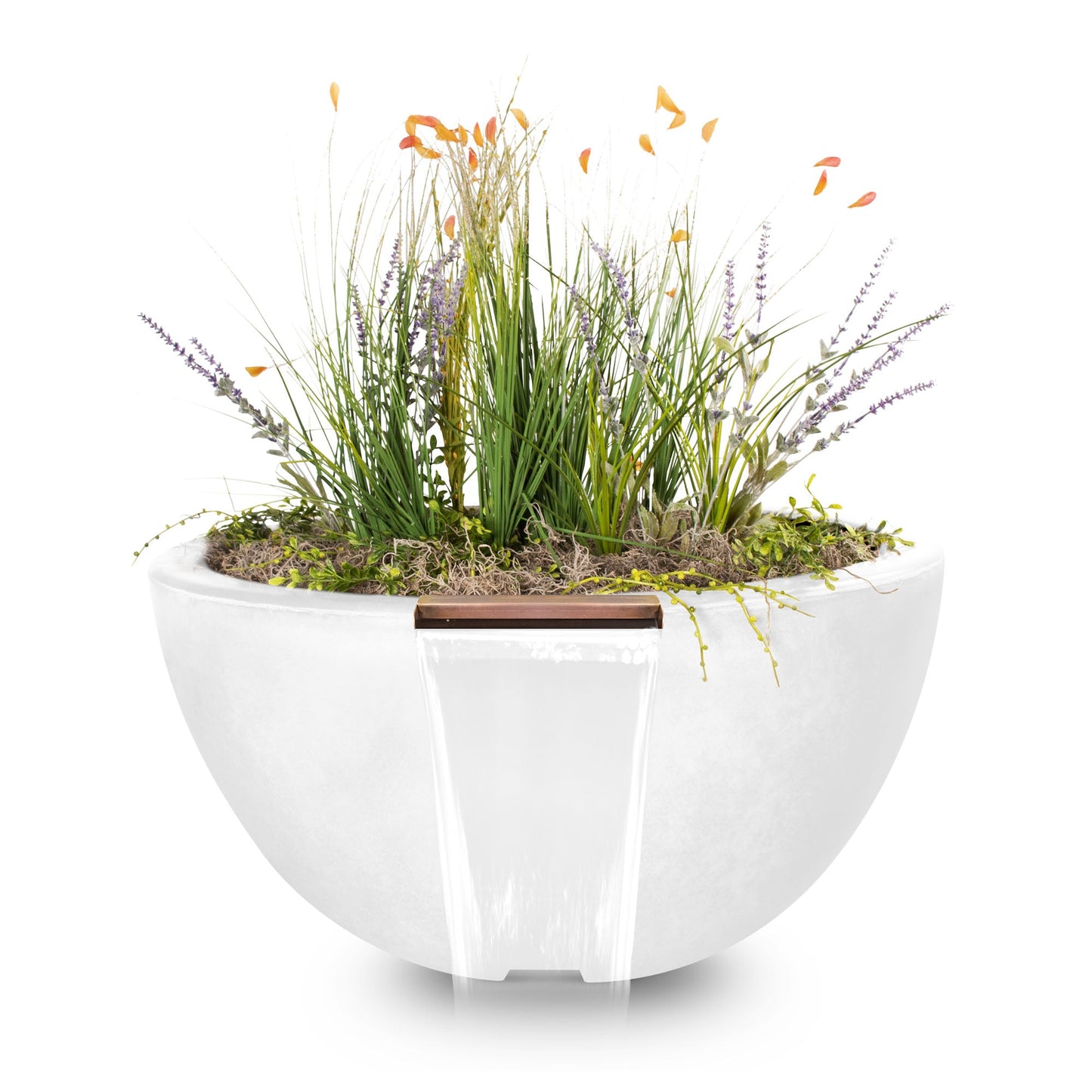Luna Concrete Planter & Water Bowl Limestone