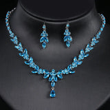 Emmaya Jewelry Set with Necklace & Cubic Zircon Stud Earrings