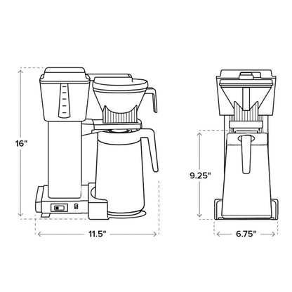 Moccamaster KBGT Coffe Maker in Stone Grey - 79317