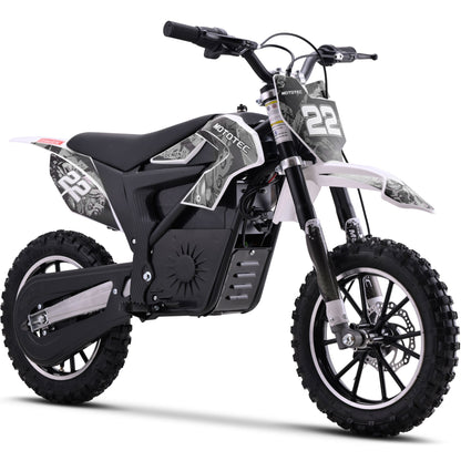 MotoTec 36v 790w Demon Electric Dirt Bike Lithium White
