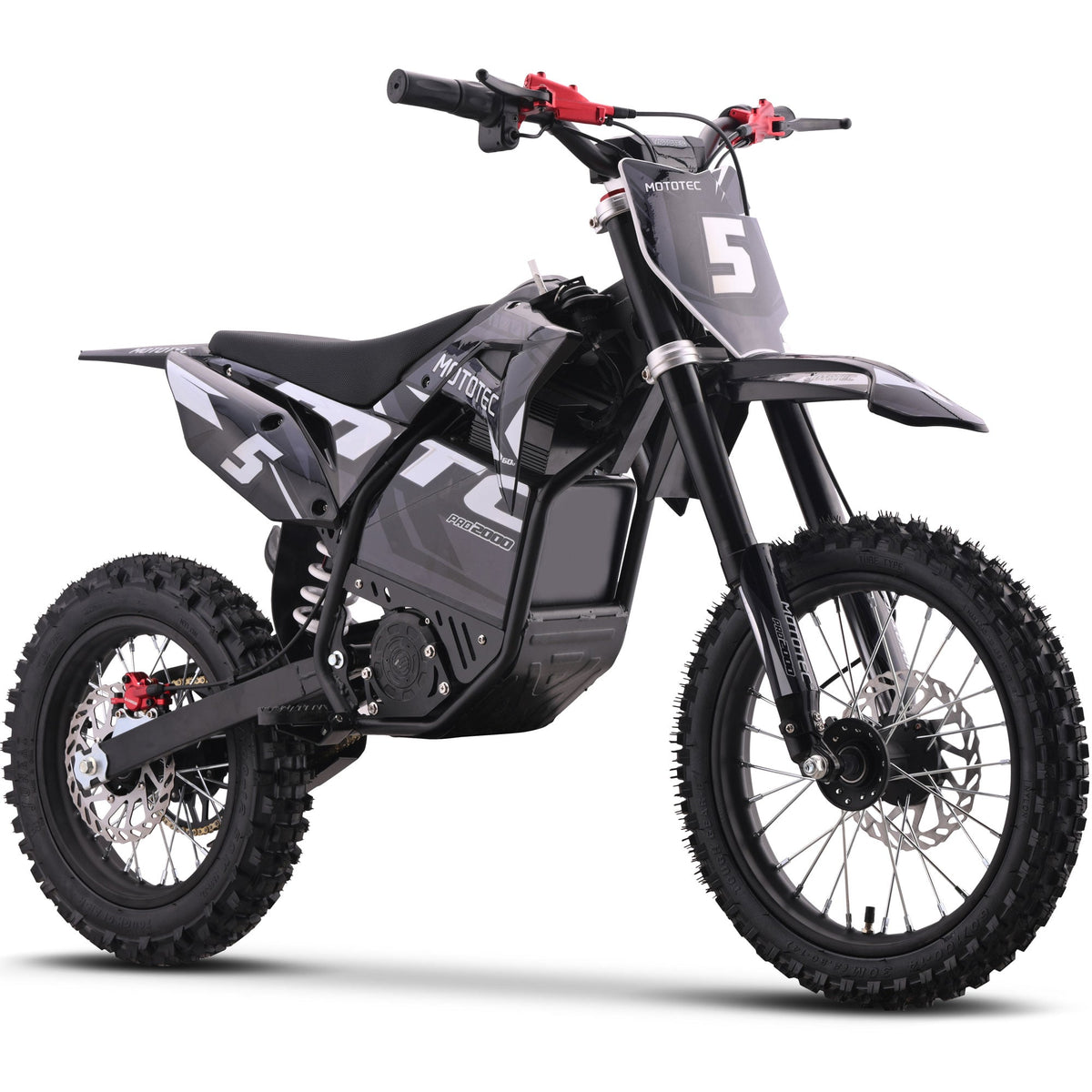 MotoTec 60v Pro Electric Dirt Bike 2000w Lithium Grey