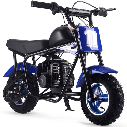 MotoTec Urchin 49cc 2-Stroke Kids Gas Mini Bike Blue
