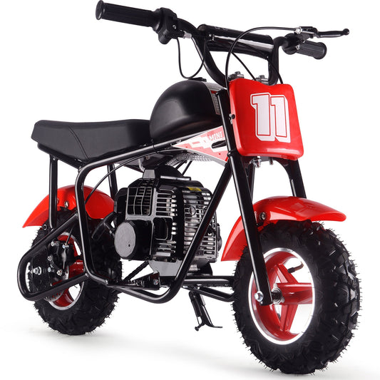 MotoTec Urchin 49cc 2-Stroke Kids Gas Mini Bike Red