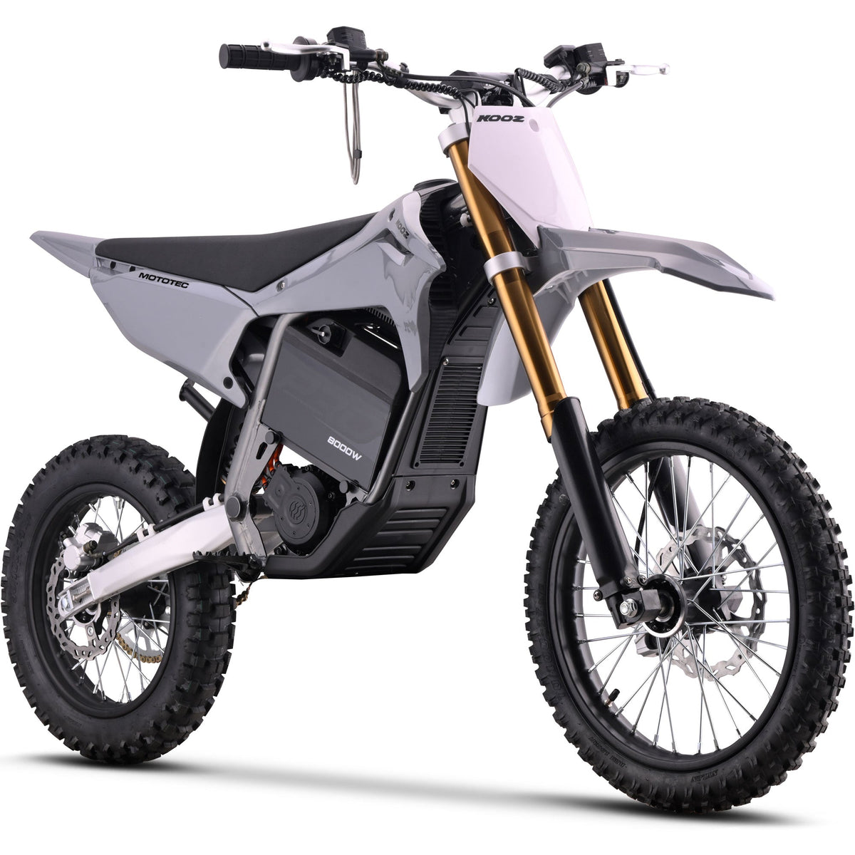 MotoTec 72v 8000w Pro Electric Dirt Bike 17/14 Lithium Grey
