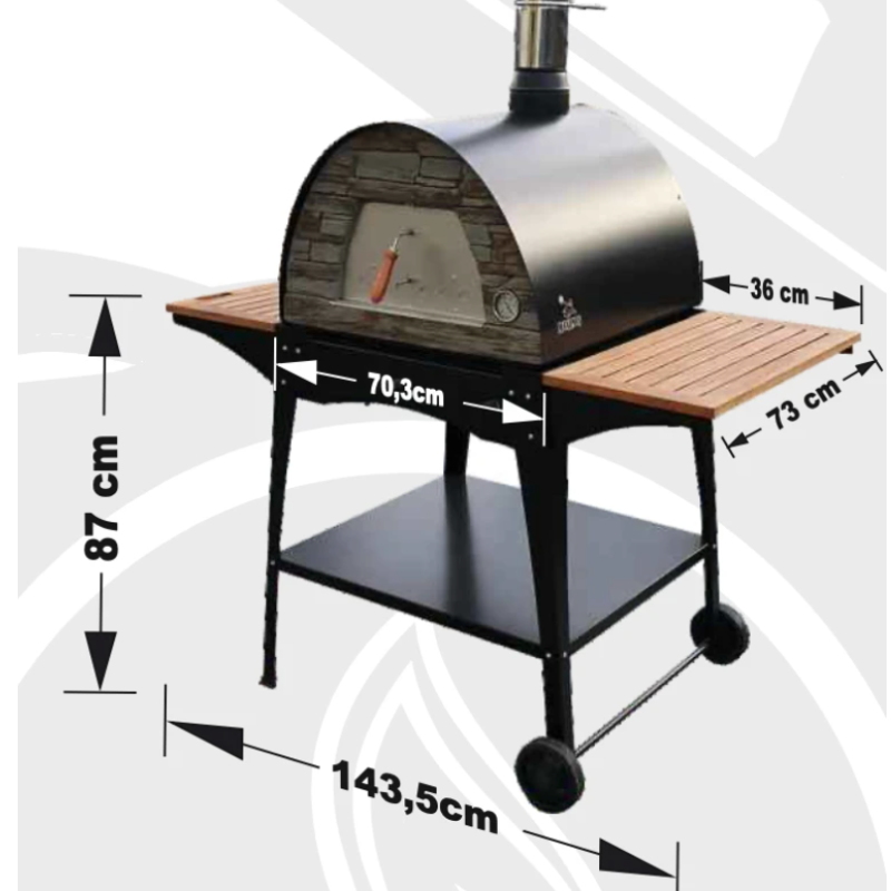 Maximus Arena Pizza Oven Stand - Woody