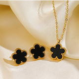 Five Piece Petal Clover Jewelry Set