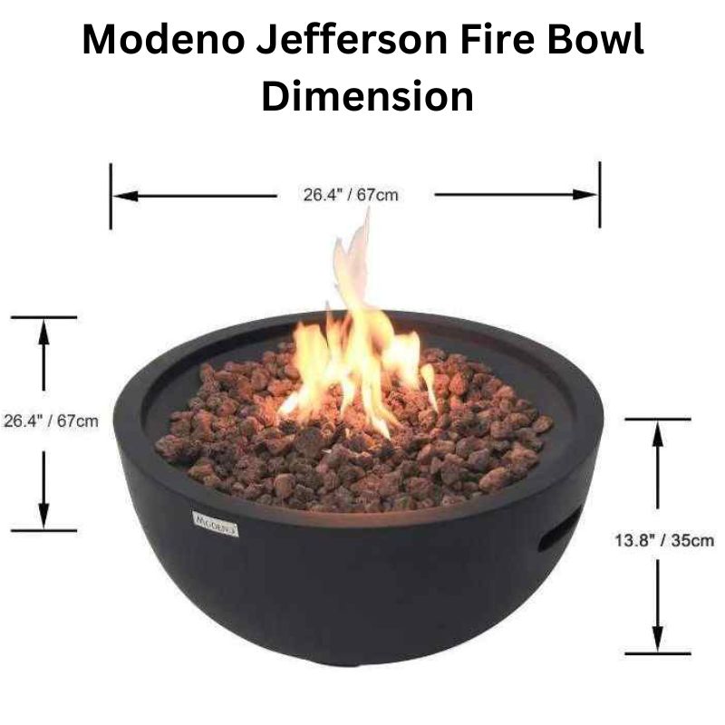 Modeno Jefferson Fire Bowl Dimensions