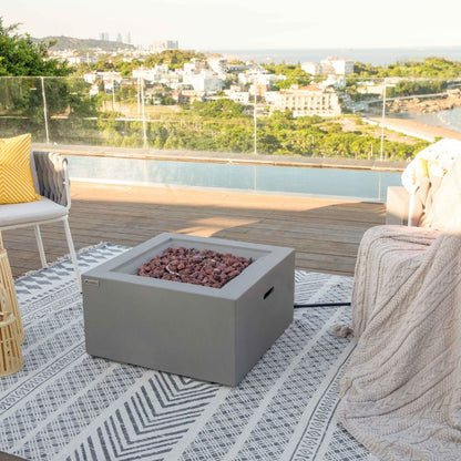 Modeno Ridgefield Fire Pit Balcony with View Set Up