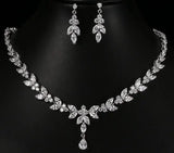 Emmaya Jewelry Set with Necklace & Cubic Zircon Stud Earrings