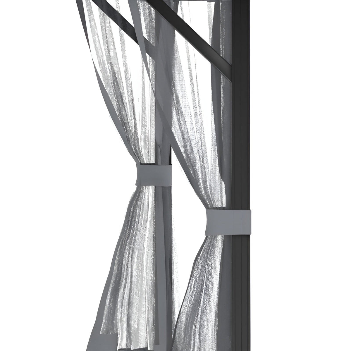 Outsunny 12'L x 9.8'W Steel Hardtop Patio Canopy - 84C-163BK