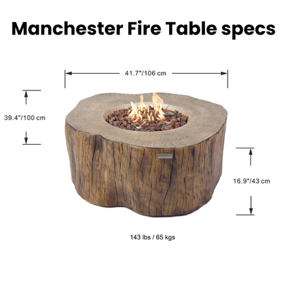 Manchester Fire Table Specs