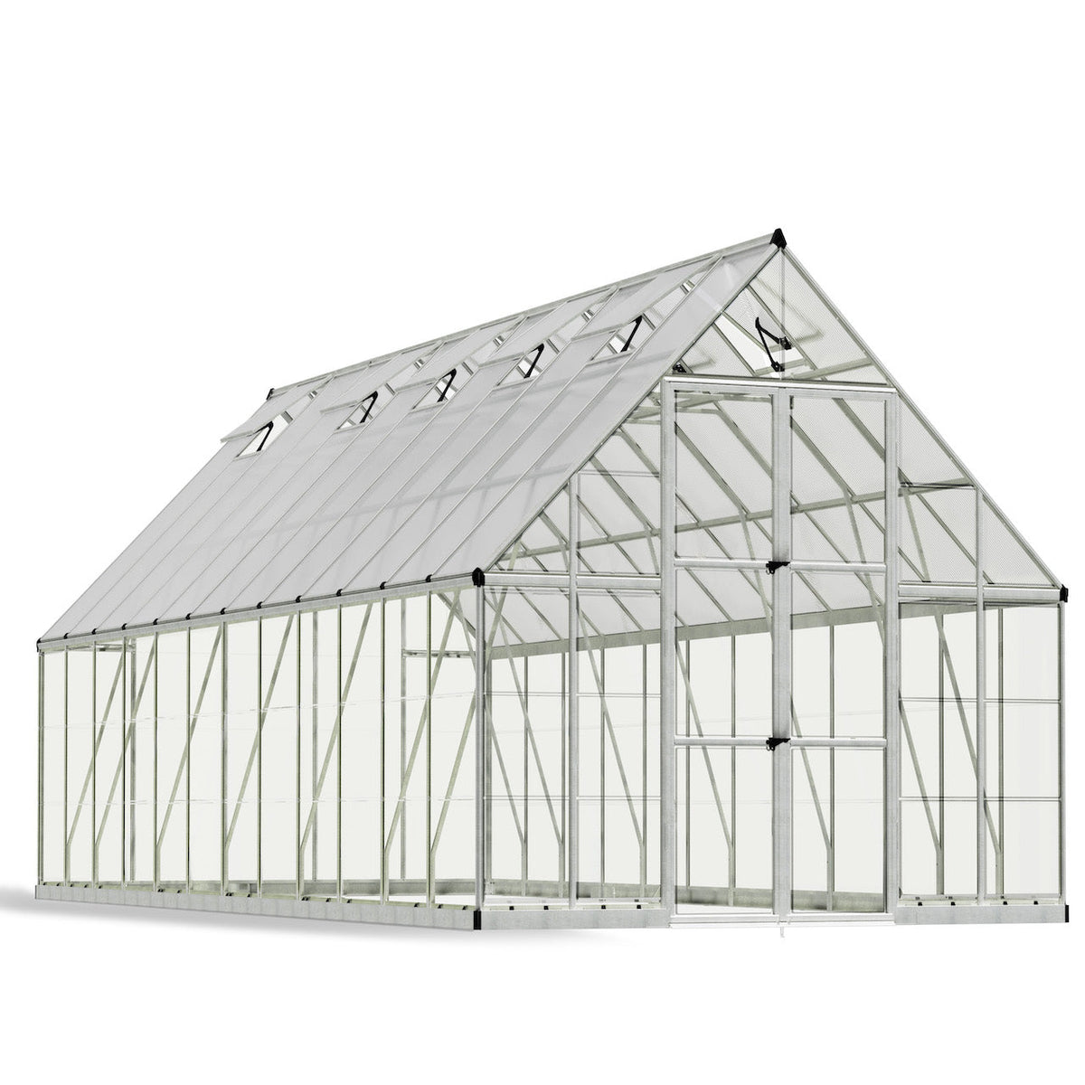 Palram - Canopia | Balance Greenhouse Kit With Clear 0.8mm Polycarbonate Glazing - HG6108G