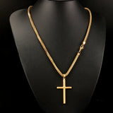 Cross Pendant Necklace - Hip-Hop Style Link Chain for Men and Women