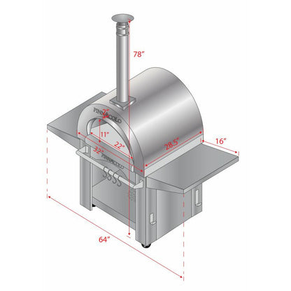 Pinnacolo Ibrido Hybrid Outdoor Pizza Oven
