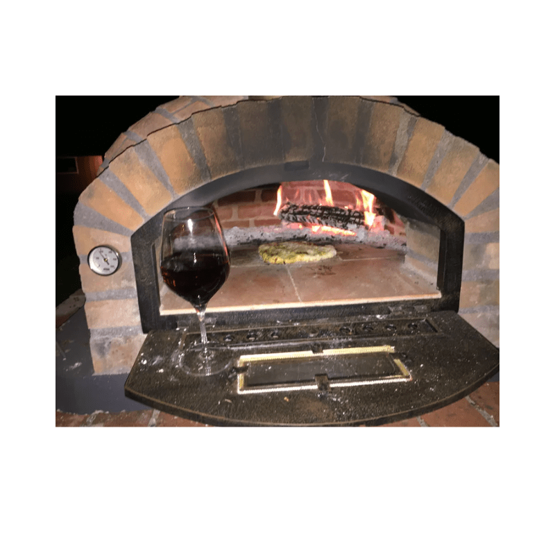 Pizzaioli Rustic Premium Hybrid Pizza Oven with wine