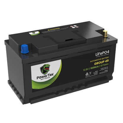 PowerTex 2013 Aston Martin Rapide Car Batteries BCI Group 49 / H8 Lithium LiFePO4 Automotive Battery - PTLG49-24