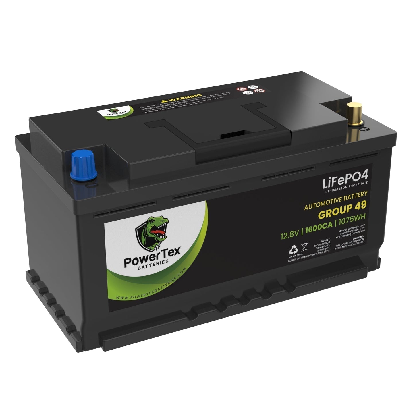 PowerTex 2014 Aston Martin Vanquish Car Batteries BCI Group 49 / H8 Lithium LiFePO4 Automotive Battery - - PTLG49-9