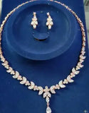 Emmaya Jewelry Set with Necklace & Cubic Zircon Stud Earrings