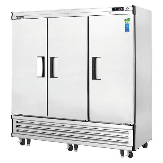 Everest - EBRF3, Commercial 74" 3 Solid Door Reach-In Refrigerator Freezer 71 cu.ft. - EBRF3