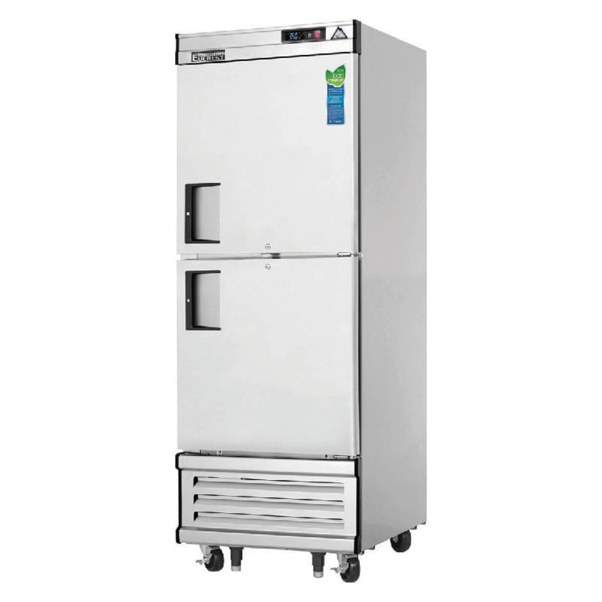 Everest - EBWRFH2, Commercial 29" 2 Solid Door Reach-In Refrigerator Freezer 22 cu.ft. - EBWRFH2