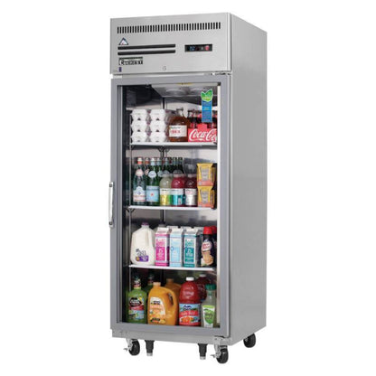 Everest's - ESGR1, 29" One Glass Door Reach-In Refrigerator 23 cu.ft. - ESGR1